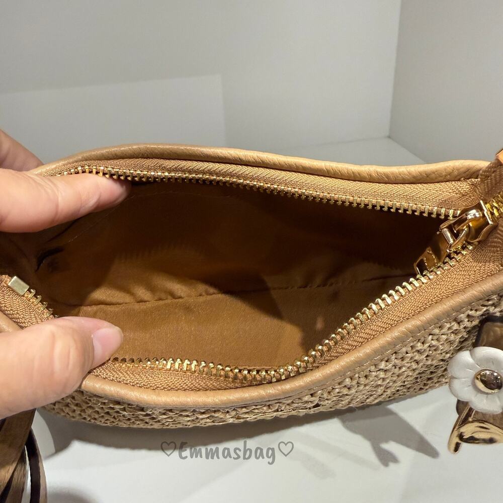 Coach Teri Mini Crossbody Bag CDW66 straw/Gold/Toast - Picture 3 of 6
